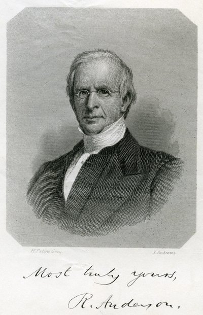 Rufus Anderson, gegraveerd door J. Andrews, c. 1860 door Henry Peters Gray